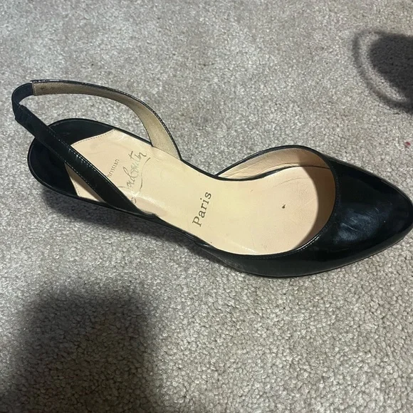 Christian Louboutin Black Patent Leather Heels - Picture 7 of 16